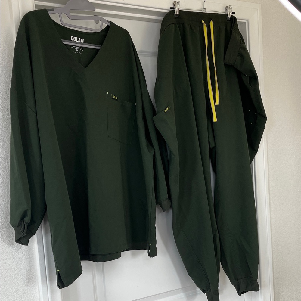 Dolan Scrubs Dark Olive Green Alpine Top Only